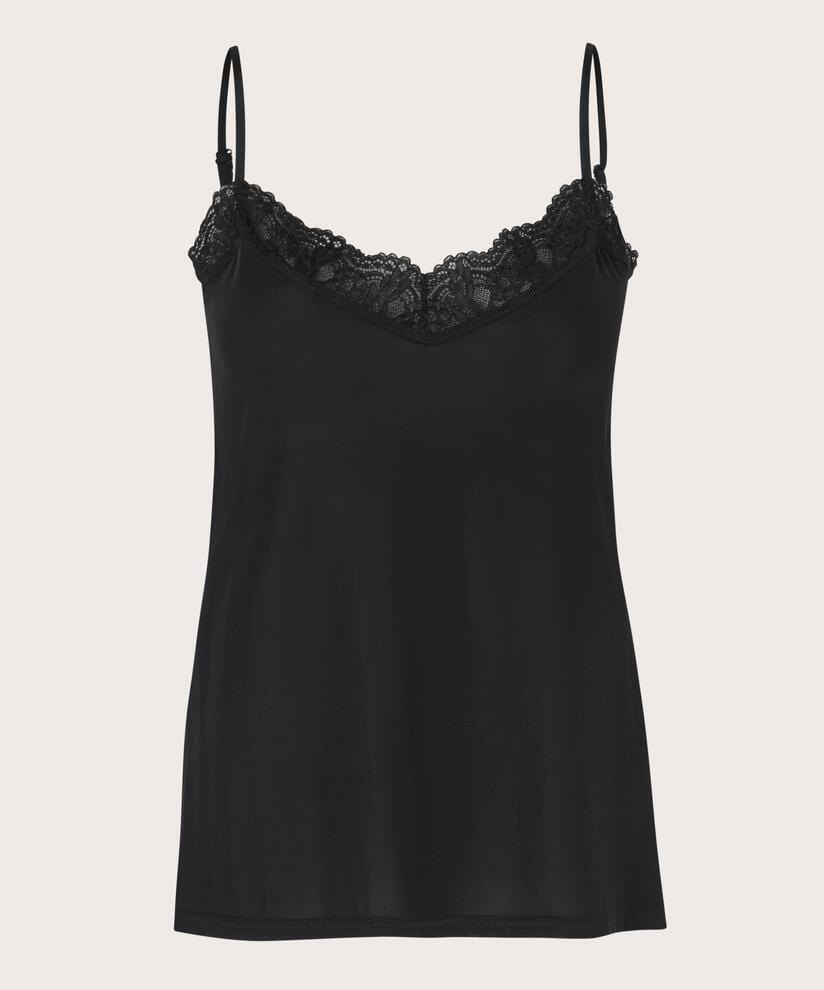 Masai Topp Black / S Masai- Ella Top m/blonder kunstkolonialen
