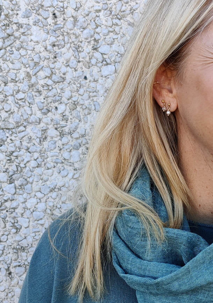 Natali Smykker Smykker Natali- Studs m/ søte heng- Forgylt sølv kunstkolonialen