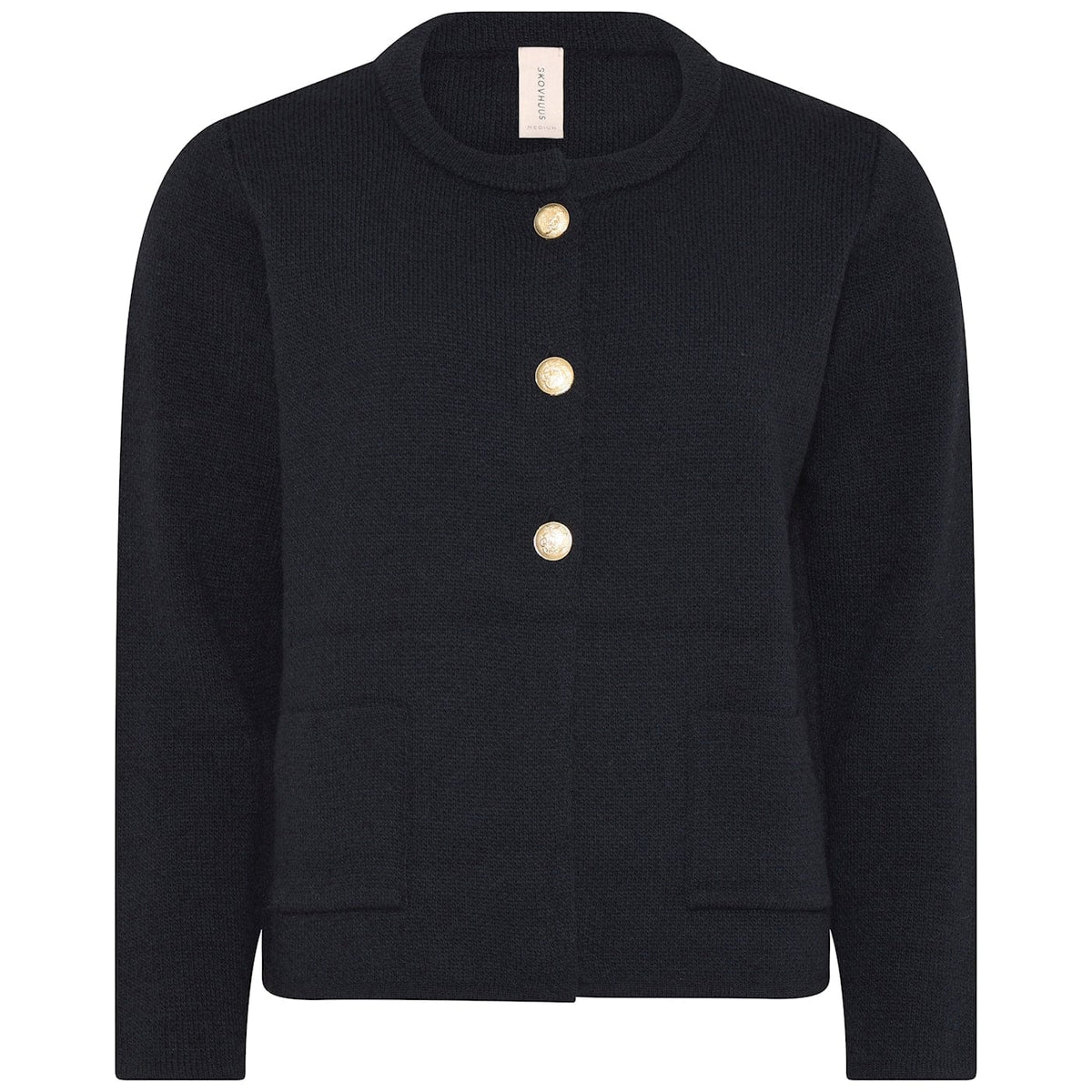 Skovhuus Cardigan Black / S Skovhuus- Ebba Cardigan m/gullknapper kunstkolonialen