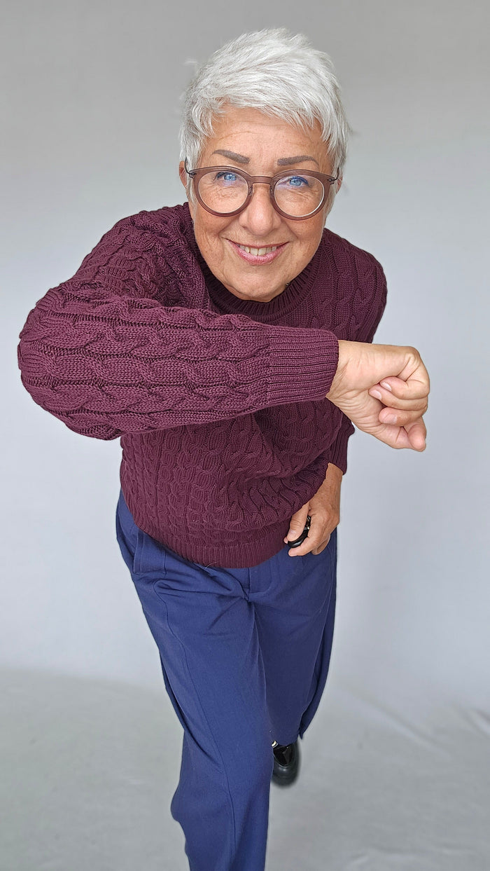 Skovhuus Genser Skovhuus- Bomullsgenser m/kabelstrikk kunstkolonialen