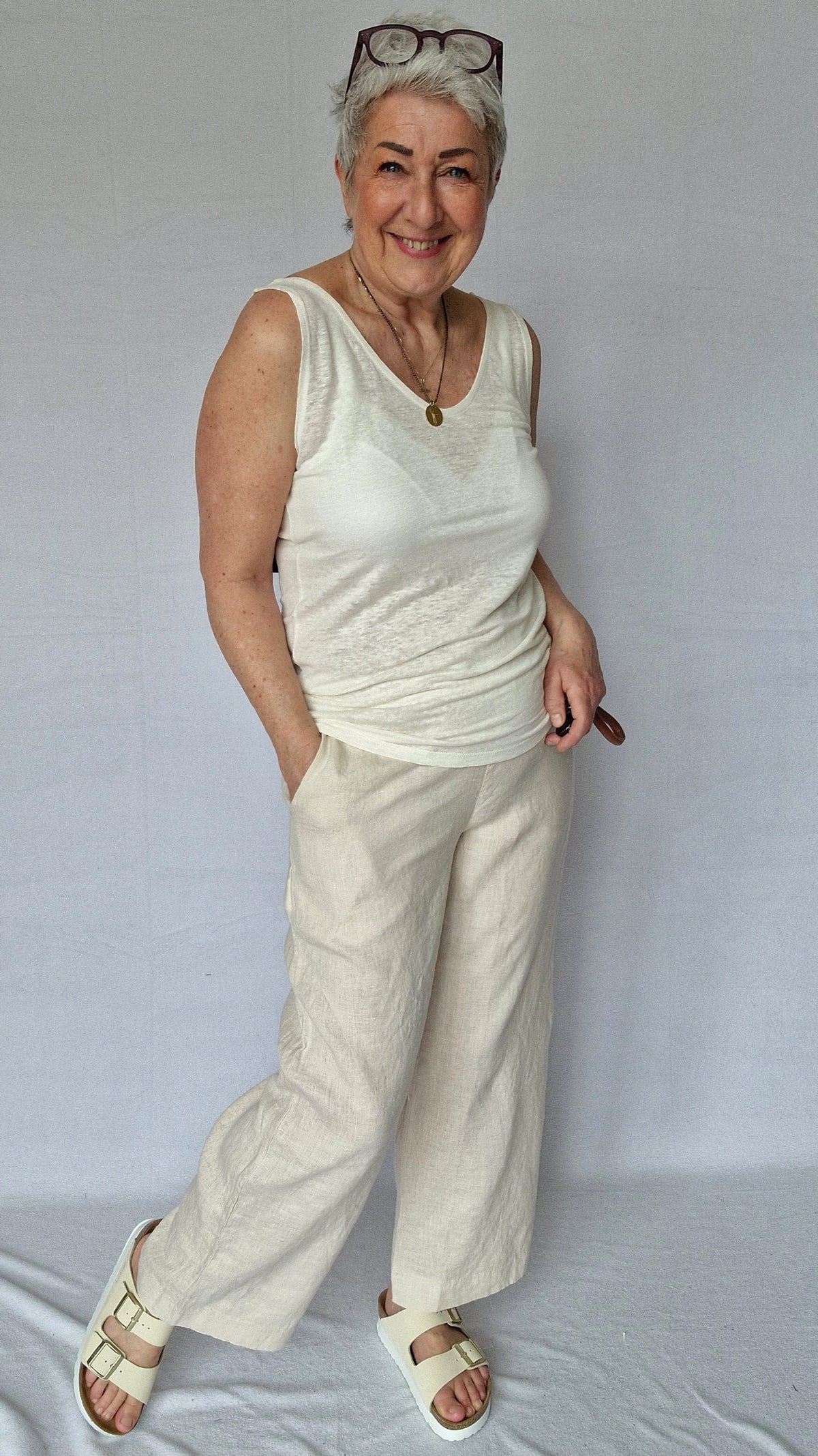 Tif Tiffy Bukse SandShell / S Tif Tiffy- Babett vid linbukse kunstkolonialen