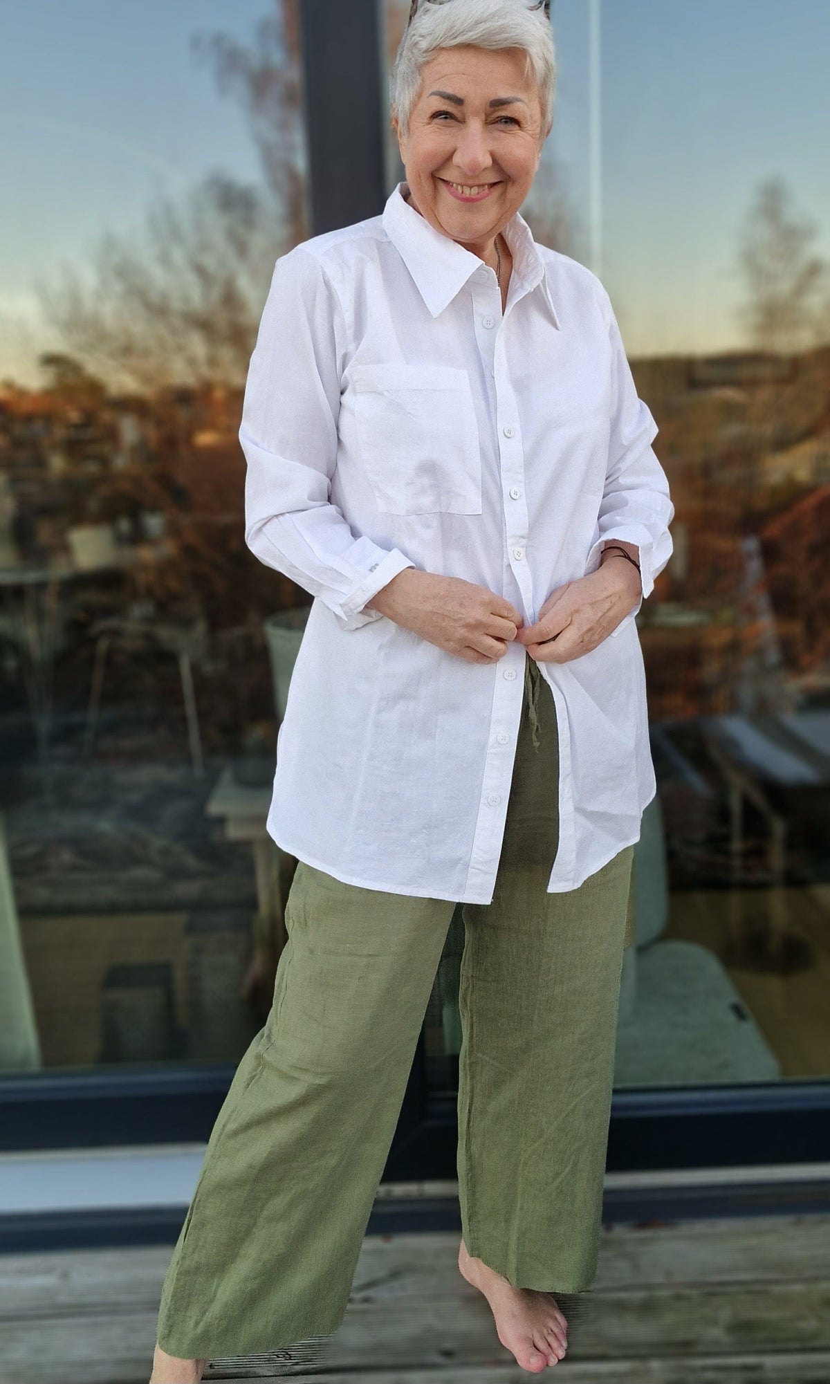 Tif Tiffy Bukse Tif Tiffy- Babett vid linbukse kunstkolonialen