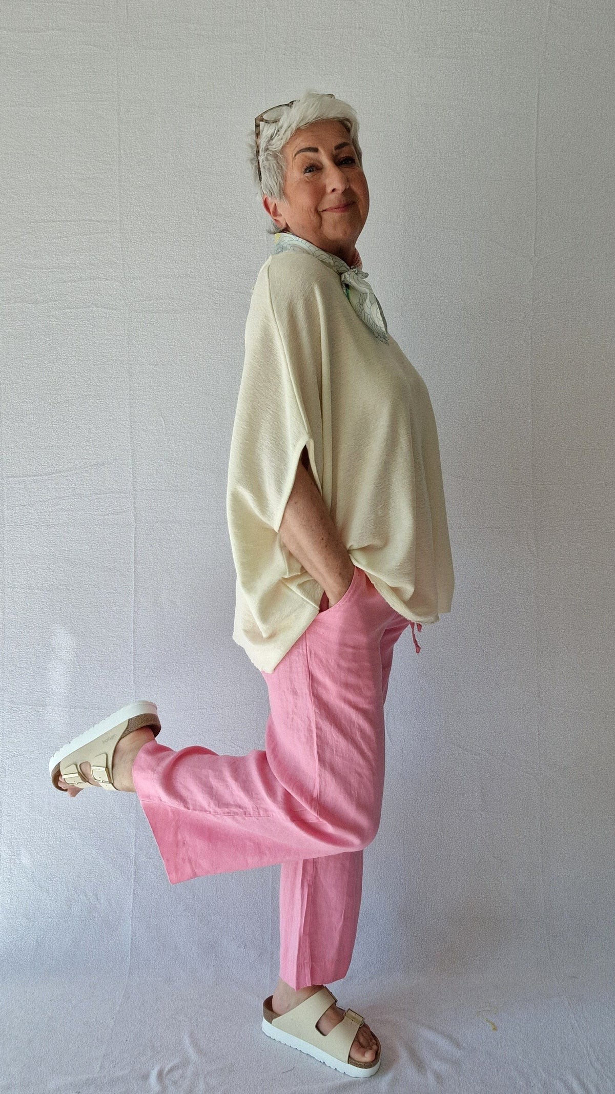 Tif Tiffy Bukse Warm Rose / S Tif Tiffy- Babett vid linbukse kunstkolonialen