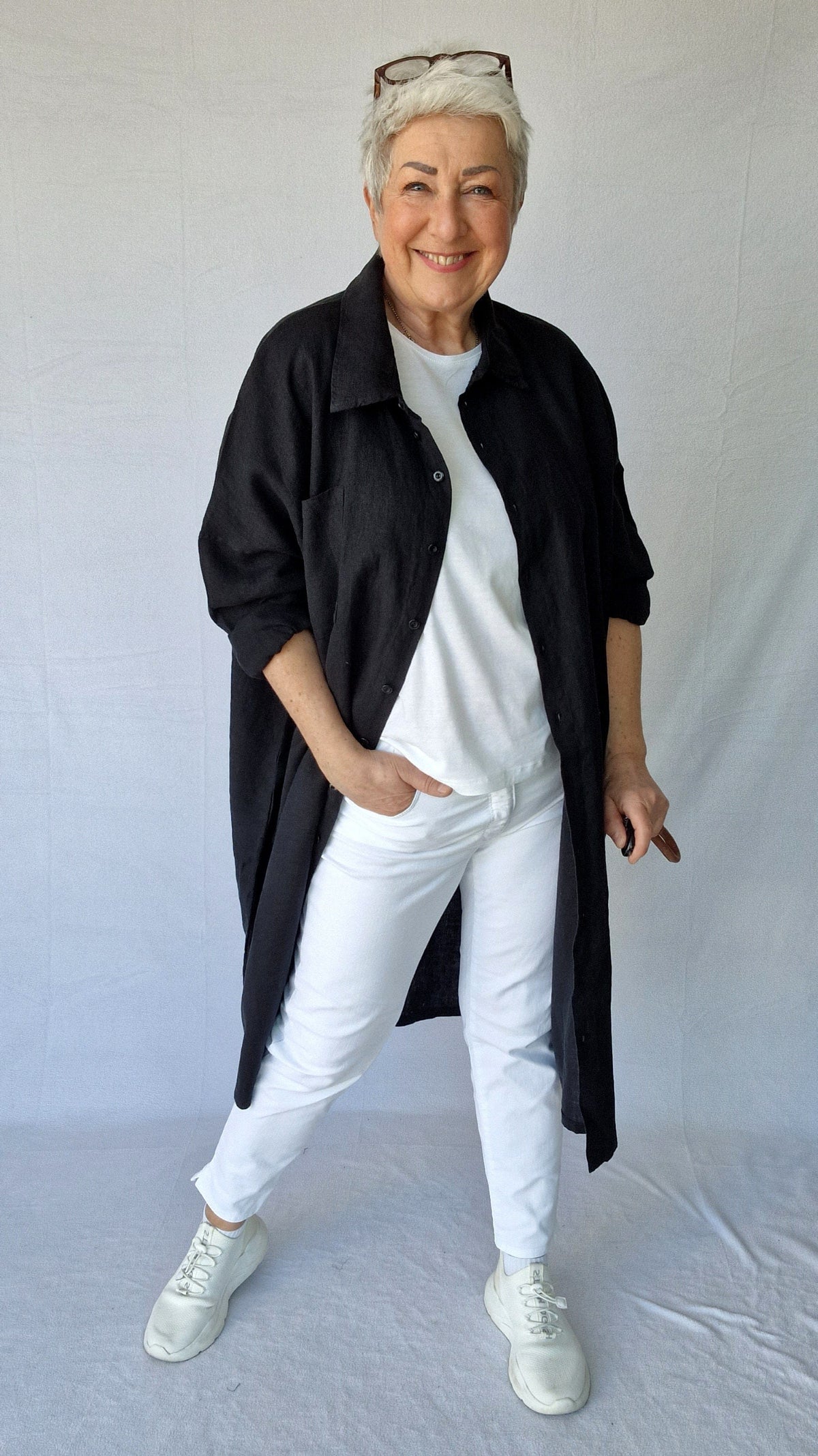 Tif Tiffy skjorte Black / XS Tif Tiffy- Grace Oversize Shirt kunstkolonialen