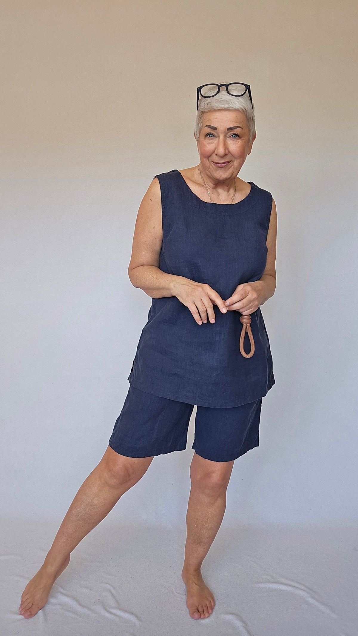 Tif Tiffy Topp S / Navy Tif Tiffy- Kat Top kunstkolonialen