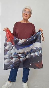 Wilhelmine Skjerf Lille Wimsy Wilhelmine- Lite Wilhelmineskjerf i bomull 70 x 70 kunstkolonialen