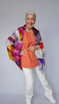 Wilhelmine Skjerf Wilhelmine-NYHET! Wilhelmineskjerf i ull/silke kunstkolonialen