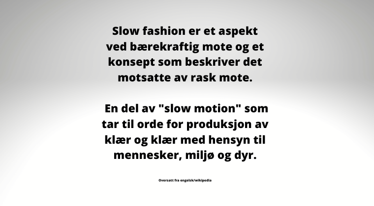 Slow fashion er gull❤️