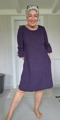 By Basics- 7030 Kjole med 3/4 trompetermer