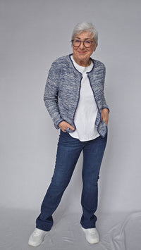 Skovhuus Cardigan Skovhuus- 4102 Melert cardigan m/fine detaljer kunstkolonialen