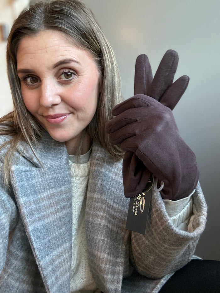 Bæltekompagniet Hansker Kaffe Bæltekompagniet- Supermyke hansker m/touchfinger i mange fine farger kunstkolonialen