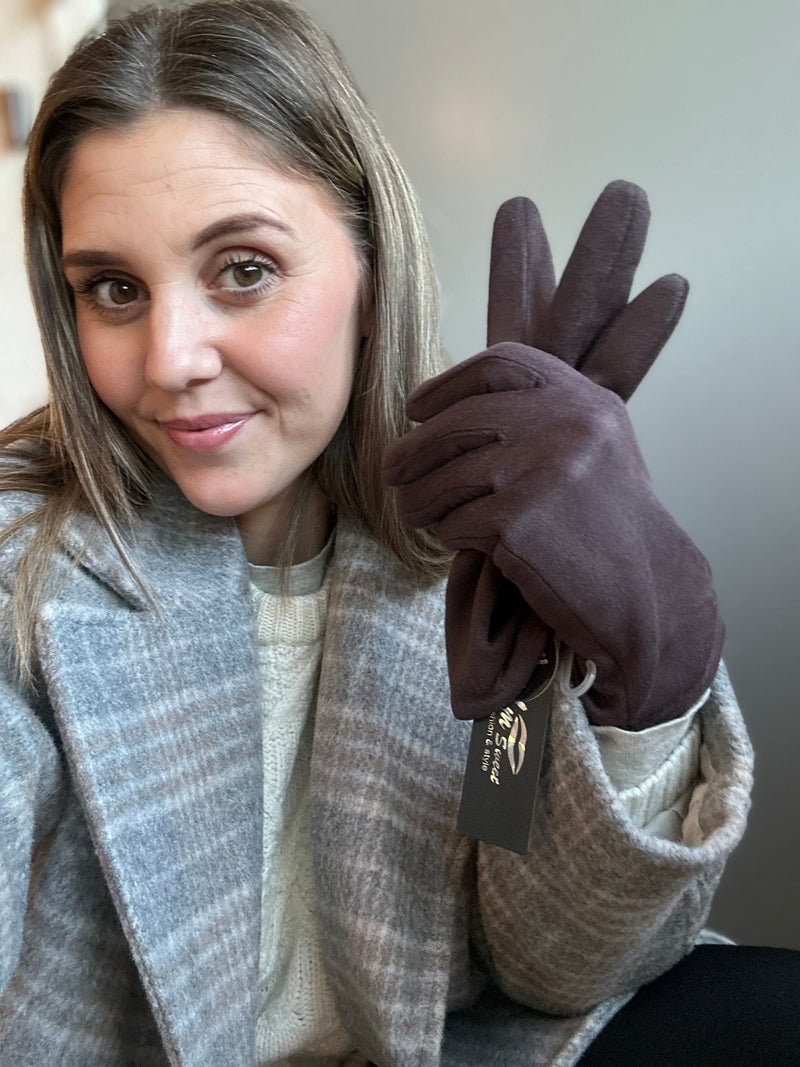 Bæltekompagniet Hansker Kaffe Bæltekompagniet- Supermyke hansker m/touchfinger i mange fine farger kunstkolonialen