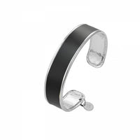 BUD TO ROSE Armbånd Black/Silver BUD TO ROSE- Envy Enamel Bangle kunstkolonialen