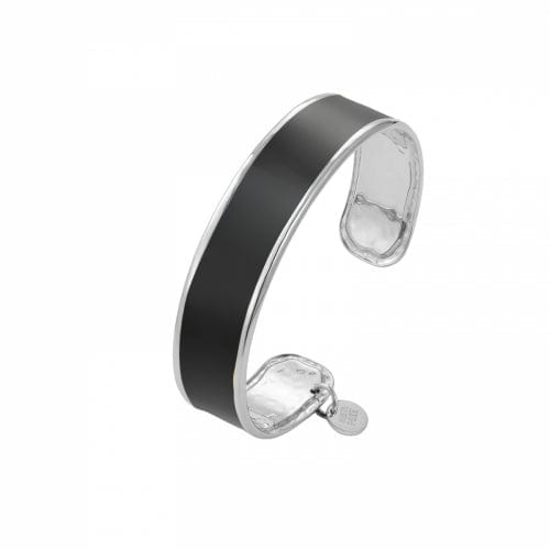 BUD TO ROSE Armbånd Black/Silver BUD TO ROSE- Envy Enamel Bangle kunstkolonialen
