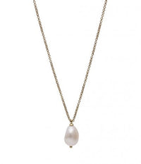 BUD TO ROSE Halssmykke Gull BUD TO ROSE- Pearl Short Necklace kunstkolonialen