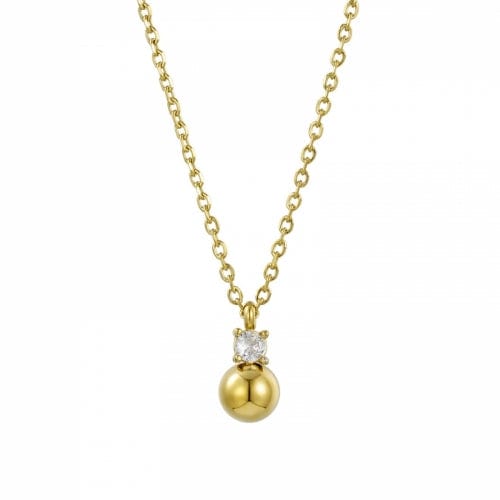 BUD TO ROSE Halssmykke Gull BUD TO ROSE- Stella Bead Long Necklace kunstkolonialen