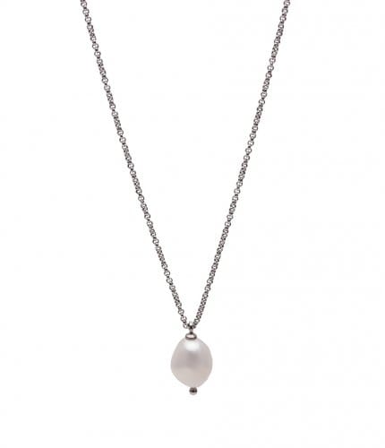 BUD TO ROSE Halssmykke Rustfritt stål BUD TO ROSE- Pearl Short Necklace kunstkolonialen