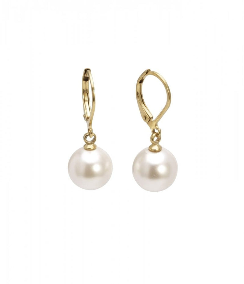 BUD TO ROSE Ørepynt BUD TO ROSE- Shellpearl Hook Earring 10 mm gold kunstkolonialen