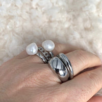 BUD TO ROSE Smykker BUD TO ROSE- Arc Bold Ring Gull/ sølv kunstkolonialen