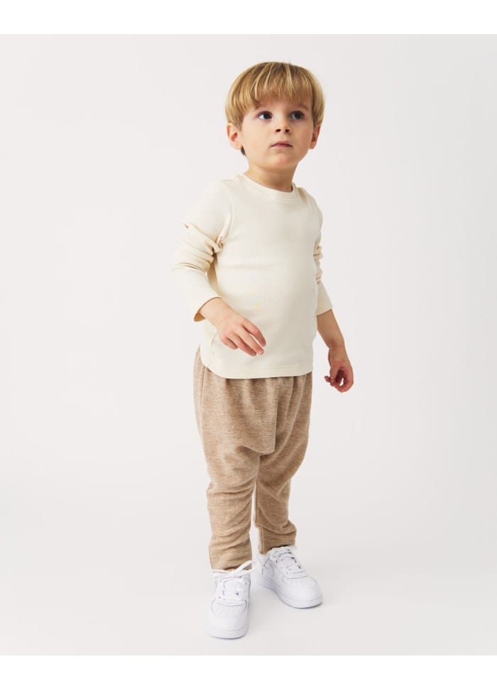 By Basics Baby og barn Petit By Basics- Eddie Bukse i Sand melange kunstkolonialen