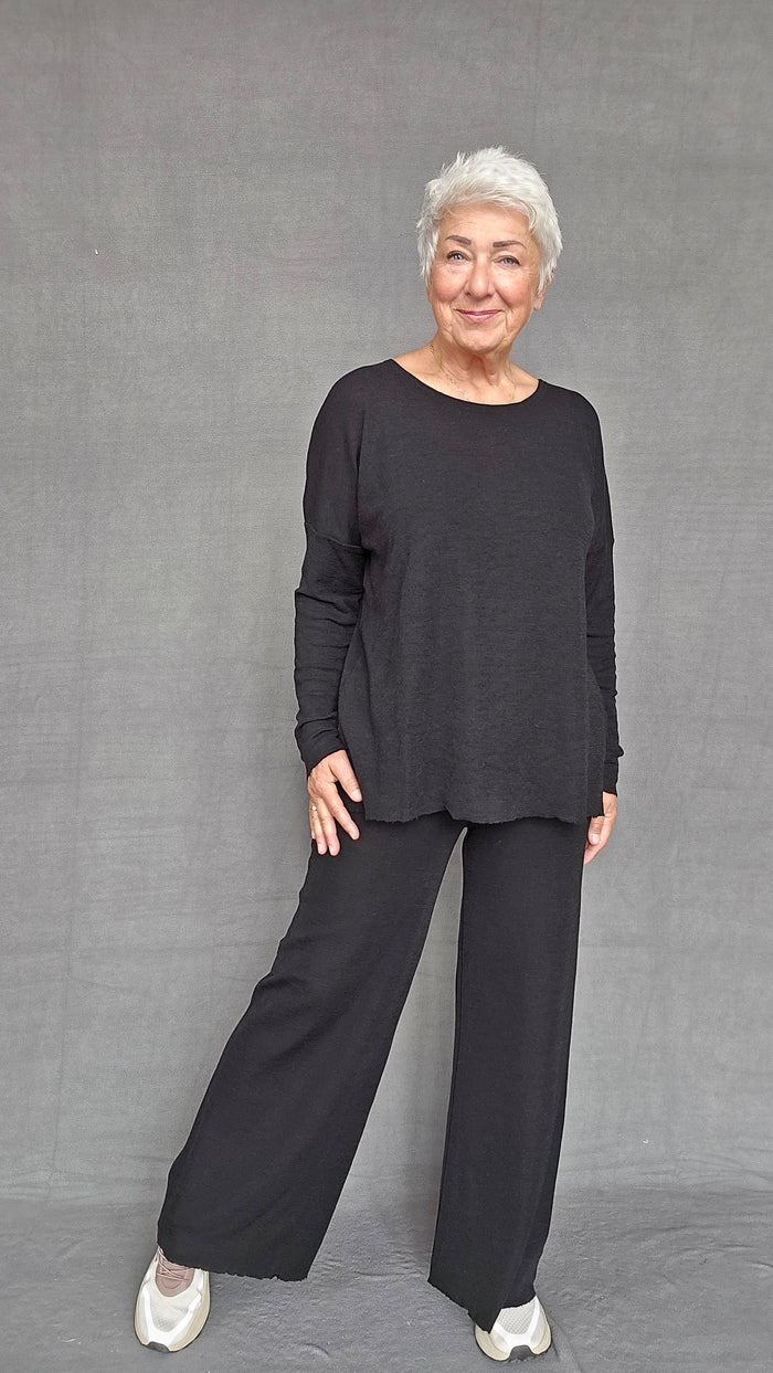 By Basics Bukse S / Black by basics- 3005 Wide Pants kunstkolonialen
