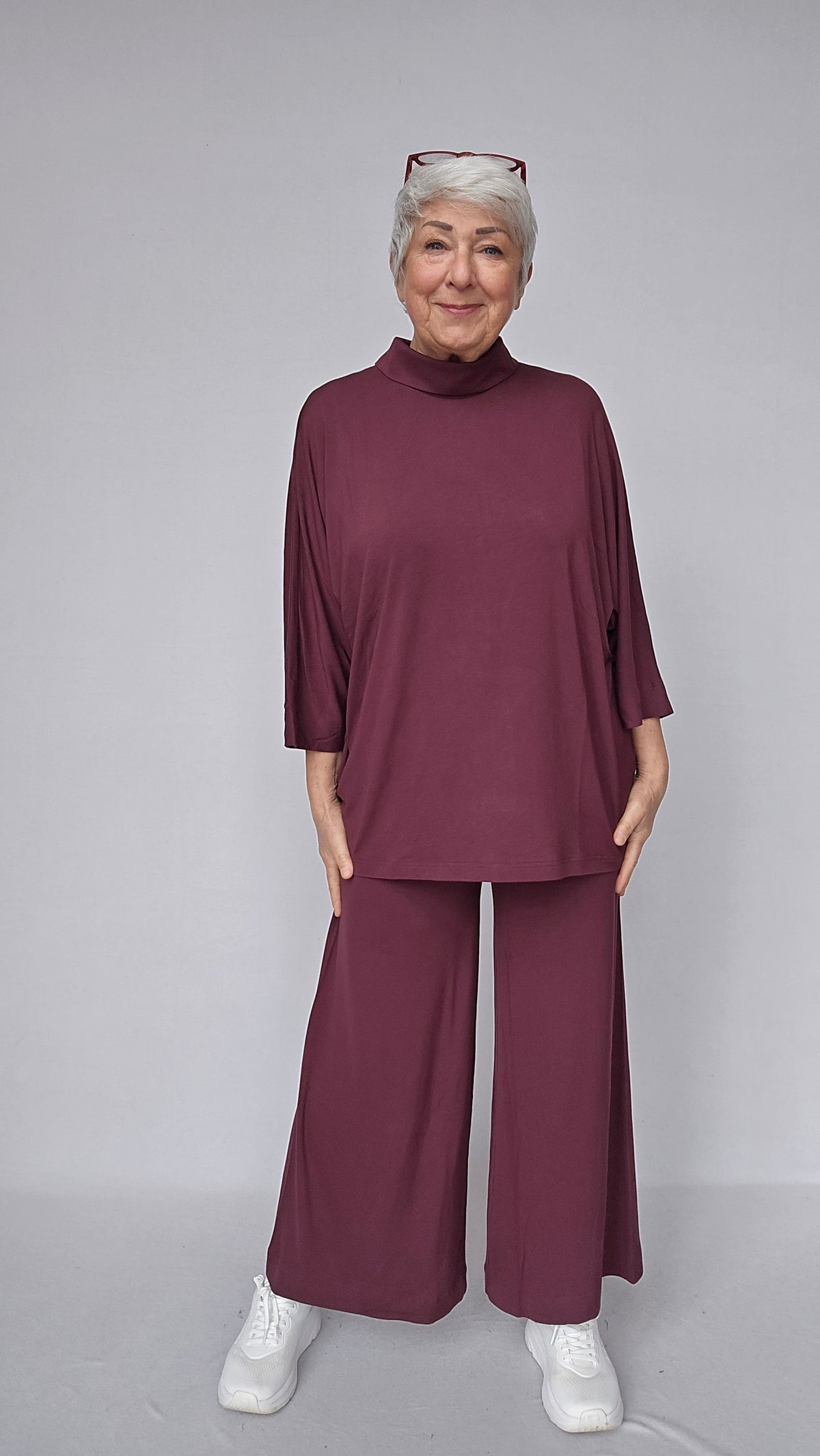 By Basics Bukser Burgundy / S by basics Bamboo- 3605 Vide bukser, Navy Blue,Denim Blue i bambus kunstkolonialen