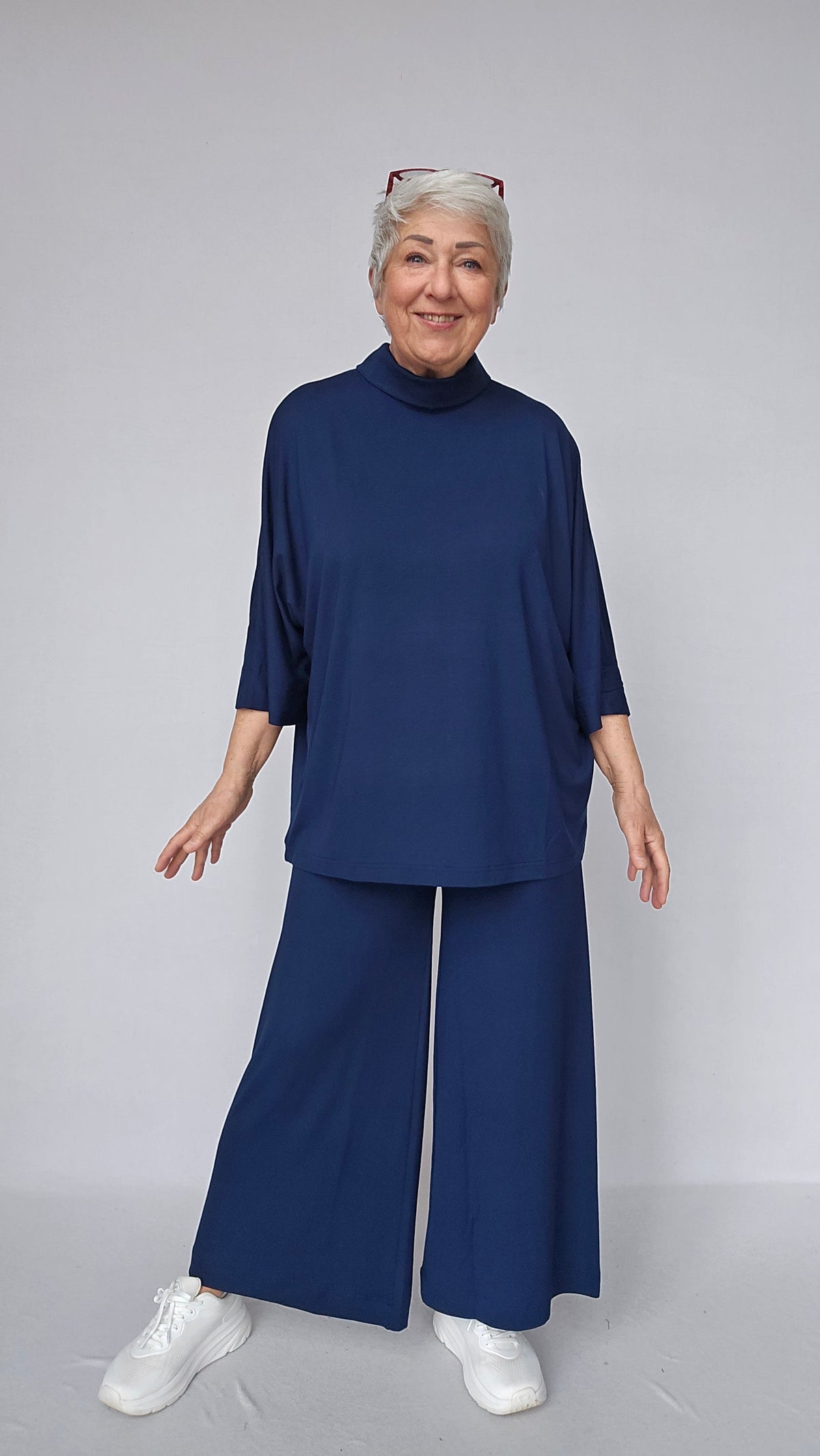 By Basics Bukser Navy Blue / XS by basics Bamboo- 3605 Vide bukser, Navy Blue,Denim Blue i bambus kunstkolonialen