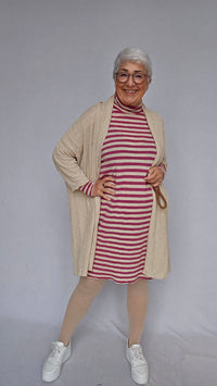 By Basics Cardigan Almond milk / XS-S By basics- Bubblewool 8501 Cardigan kunstkolonialen