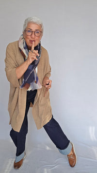 By Basics Cardigan By Basics- 8018 Cardigan med ekstra vidde, One size kunstkolonialen