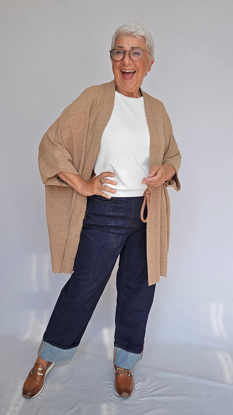 By Basics Cardigan By Basics- 8018 Cardigan med ekstra vidde, One size kunstkolonialen