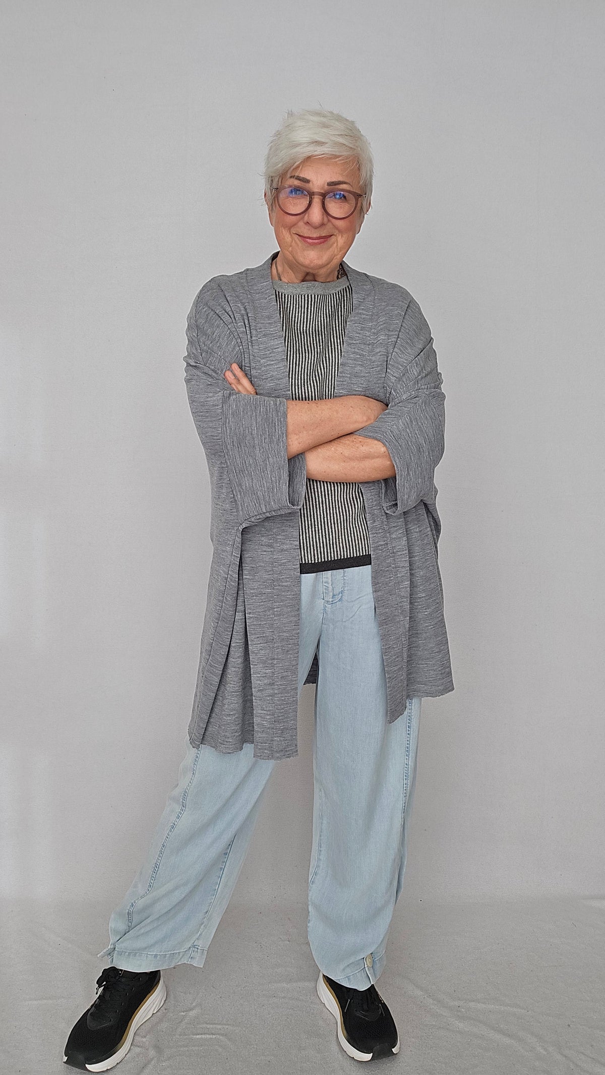 By Basics Cardigan by basics- 8018 Cardigan med ekstra vidde, One size kunstkolonialen