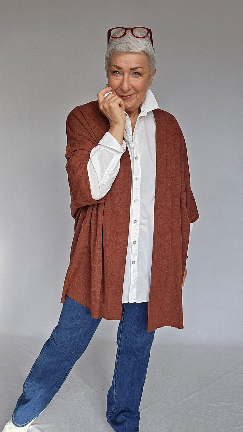 By Basics Cardigan Rosewood By Basics- 8018 Cardigan med ekstra vidde, One size kunstkolonialen