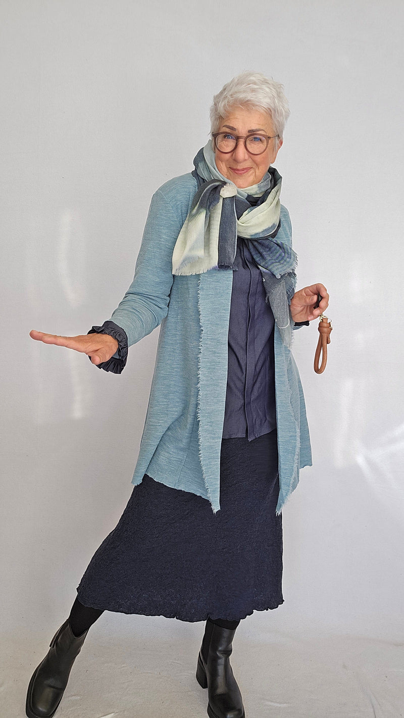 By Basics Cardigan S / Artic melange By Basics- 8003 Long Cardigan kunstkolonialen
