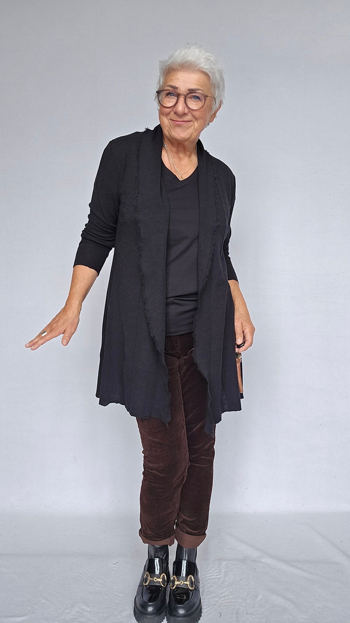 By Basics Cardigan S / Black By Basics- 8003 Long Cardigan kunstkolonialen