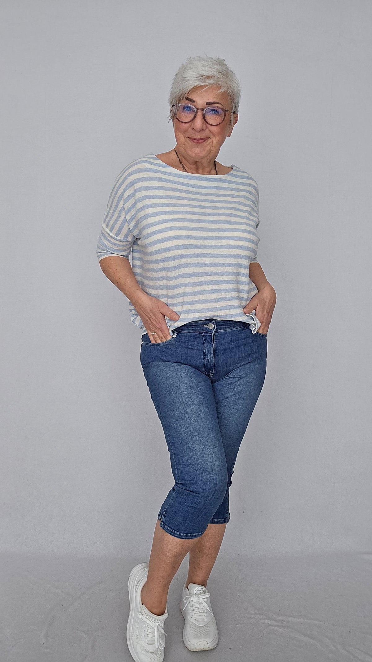 By Basics Genser by basics- 4026 Genser med båthals og 3/4 erme kunstkolonialen