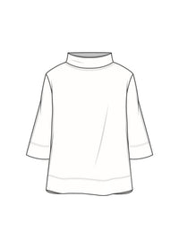 By Basics Genser By Basics- 4051 Ulltopp med vide 3/4-ermer kunstkolonialen