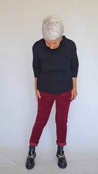 By Basics Genser By Basics- 4051 Ulltopp med vide 3/4-ermer kunstkolonialen