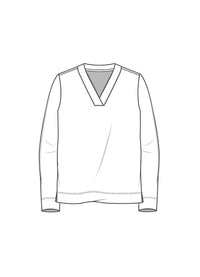 By Basics Genser By Basics-  4067 Klassisk V-genser kunstkolonialen