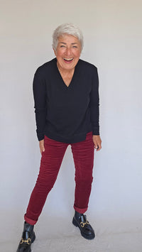 By Basics Genser By Basics-  4067 Klassisk V-genser kunstkolonialen