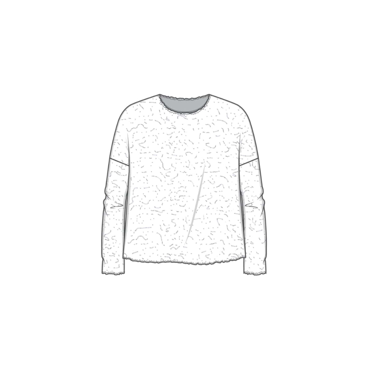 By Basics Genser By basics- Bubblewool 4504 litt løs genser m/rund hals kunstkolonialen