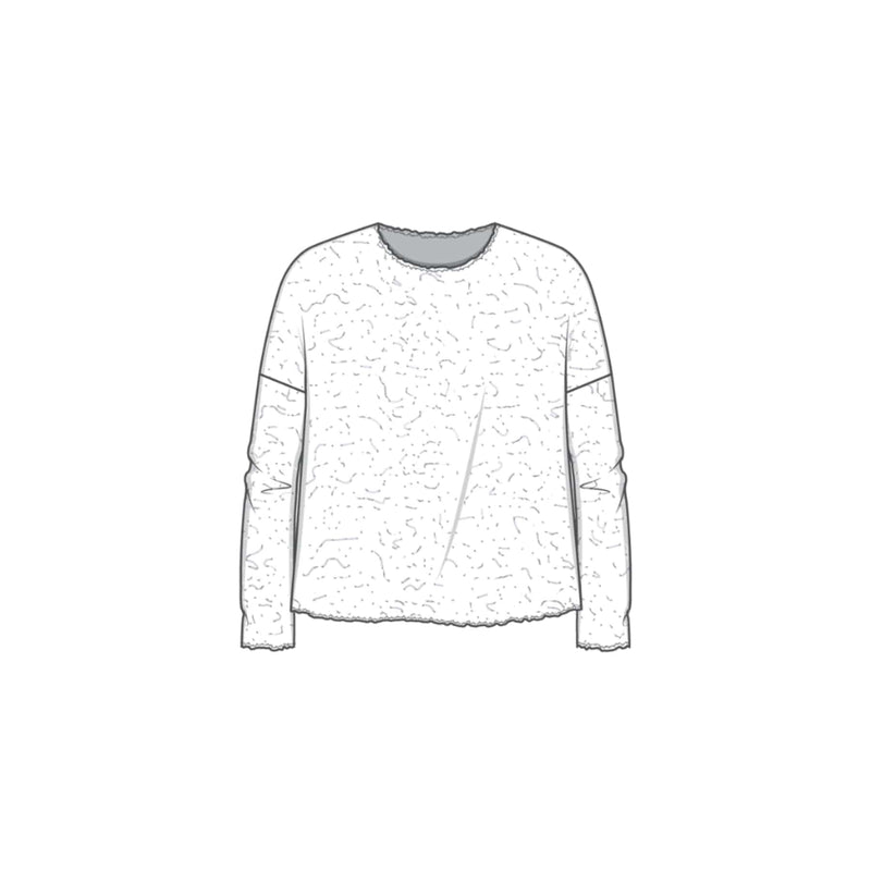 By Basics Genser By basics- Bubblewool 4504 litt løs genser m/rund hals kunstkolonialen
