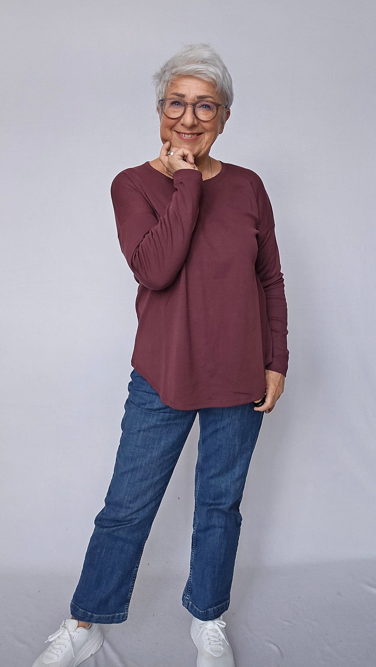 By Basics Genser Cotton Sense By Basics- 4306 Basic bomullsgenser i løs modell kunstkolonialen