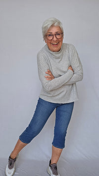 By Basics Genser S / Dawn Grey Melange by basics- 4025 Rampegenser i ensfarget kunstkolonialen