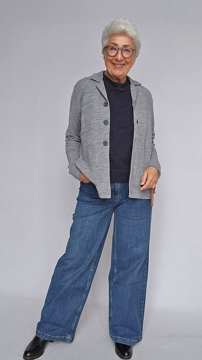 By Basics Jakke by basics- 8021 Jakke m/krage og knapper kunstkolonialen