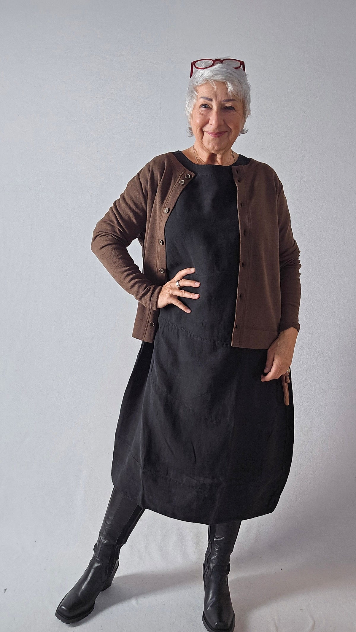 By Basics Jakke by basics- 8022 Box cardigan m/rund hals kunstkolonialen