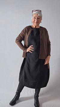 By Basics Jakke by basics- 8022 Box cardigan m/rund hals kunstkolonialen