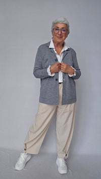 By Basics Jakke Steel grey melange / S by basics- 8021 Jakke m/krage og knapper kunstkolonialen