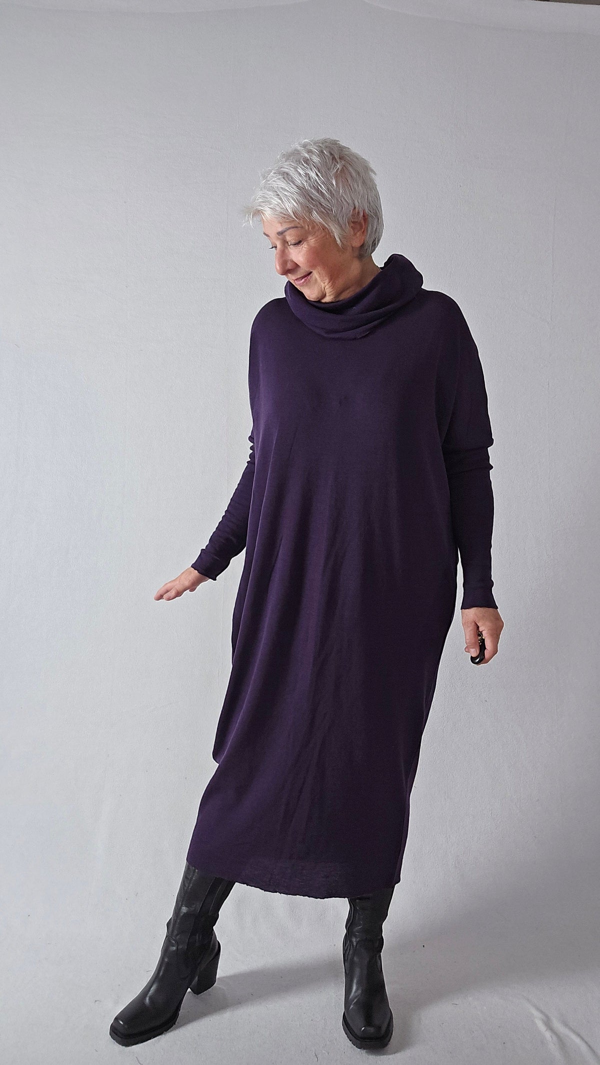 By basics Kjole by basics- 7028 Vid kjole m/rullekrave kunstkolonialen