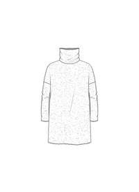 By basics Kjole By basics- 7501 Kjole med rollneck i merino bubble wool kunstkolonialen