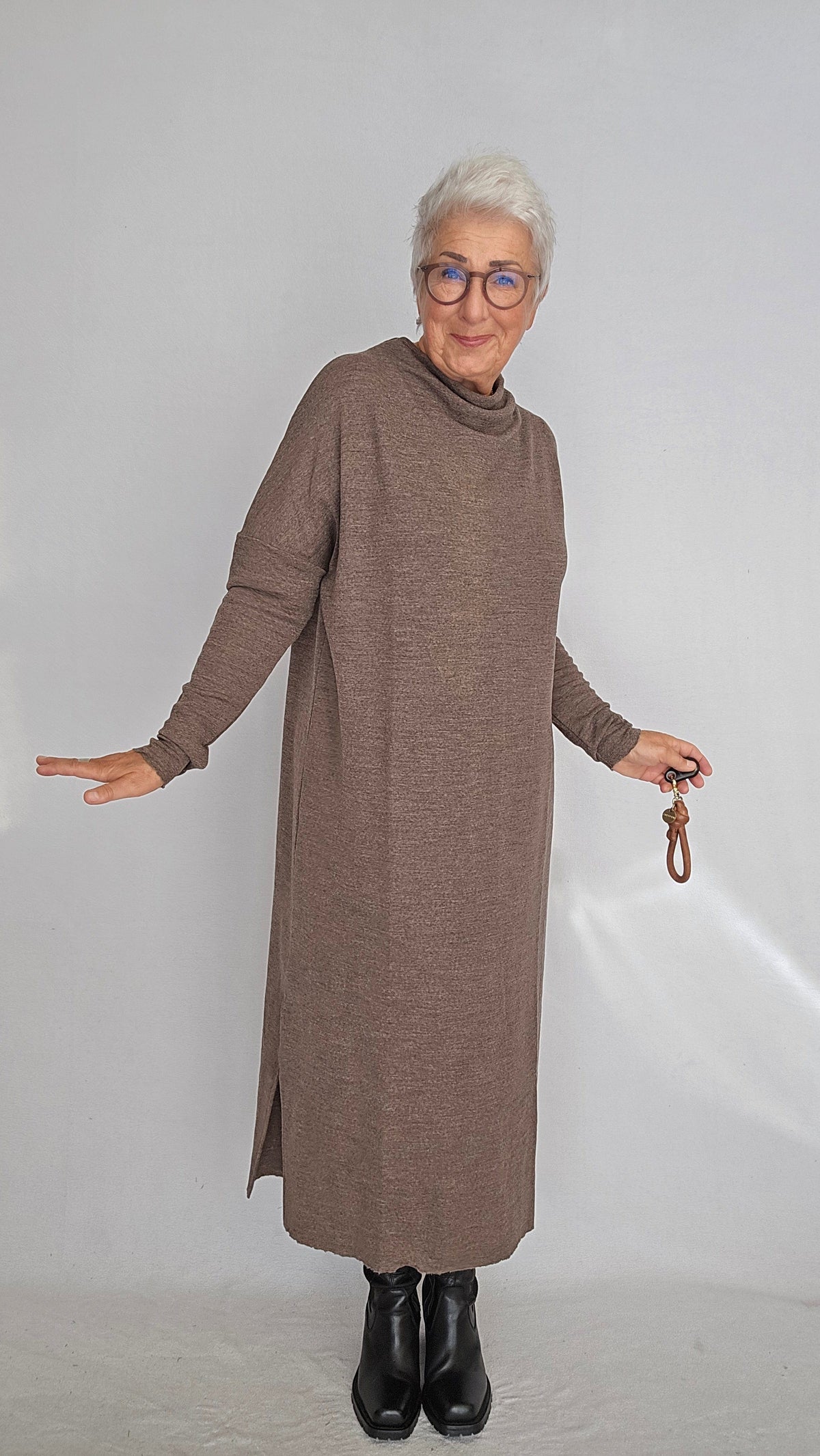 By Basics Kjole Earth melange / S By Basics- 7022 Kjole kunstkolonialen